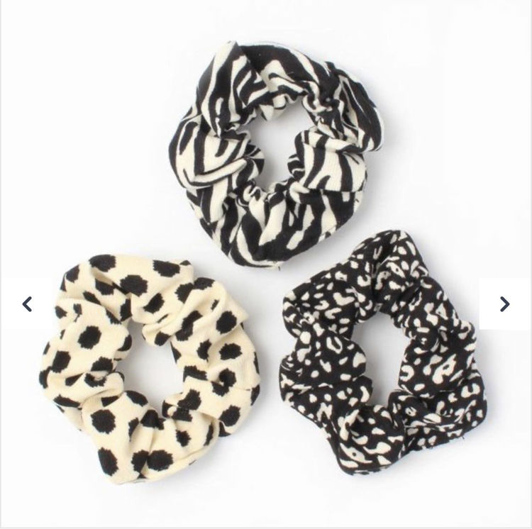 Picture of 8157 / 1573 REGULAR - BLACK AND CREAM SCRUNCHIES DIA.10CM